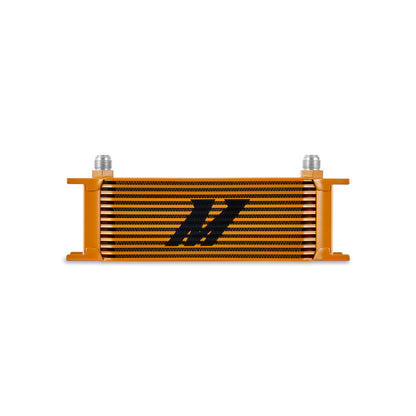 Mishimoto Universal 13-Row Oil Cooler Gold - High-Performance Engine Oil Temperature Regulation