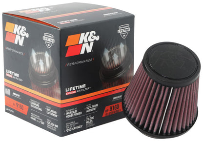 K&N Engineering RF-9160 Universal Clamp-On Air Filter for Automotive Applications