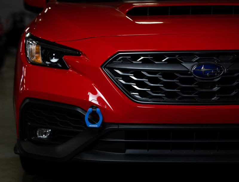 Mishimoto Part MMTH-WRX-22BL High-Strength Aluminum Tow Hook for 2022+ Subaru WRX and 2018+ Crosstrek in Blue