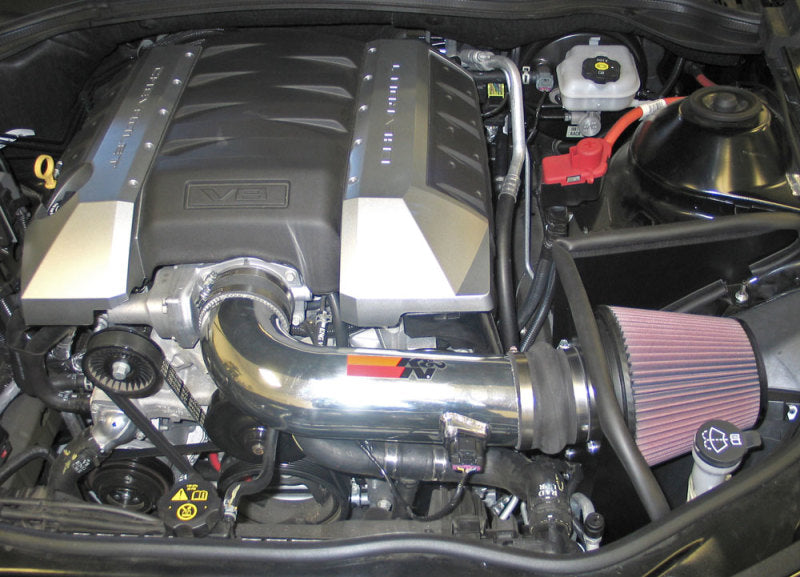 K&N Engineering 69-4519TP Cold Air Intake System for Chevrolet Camaro 6.2L V8 - Polished Typhoon Short Ram Intake