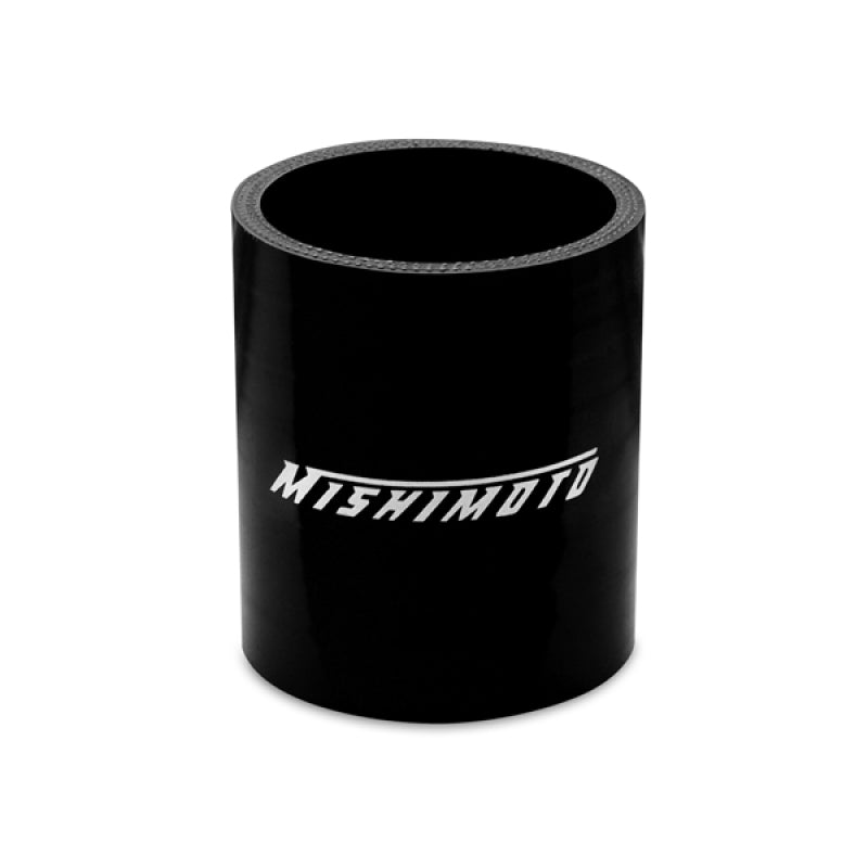 Mishimoto 2.25 Inch Black Silicone Straight Coupler - Durable Automotive Hose Connector