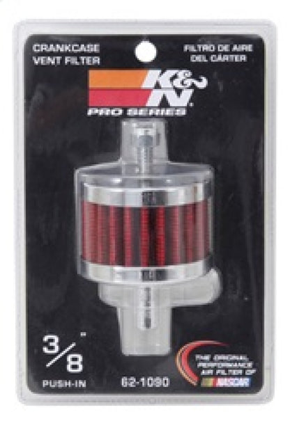 K&N Engineering 62-1090 Steel Base Crankcase Vent Filter with 3/8 Inch Diameter Tube