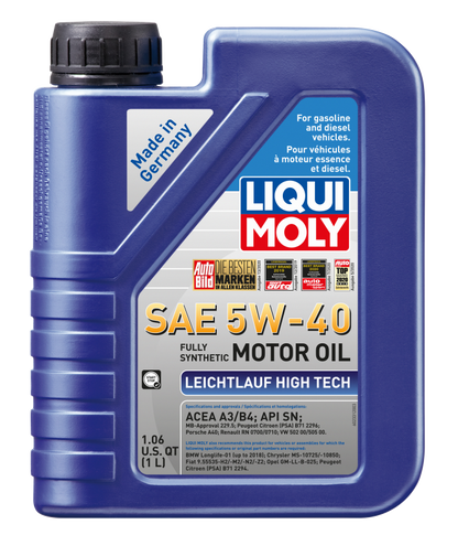 LIQUI MOLY 1L Leichtlauf High Tech Motor Oil SAE 5W40 for BMW Vehicles