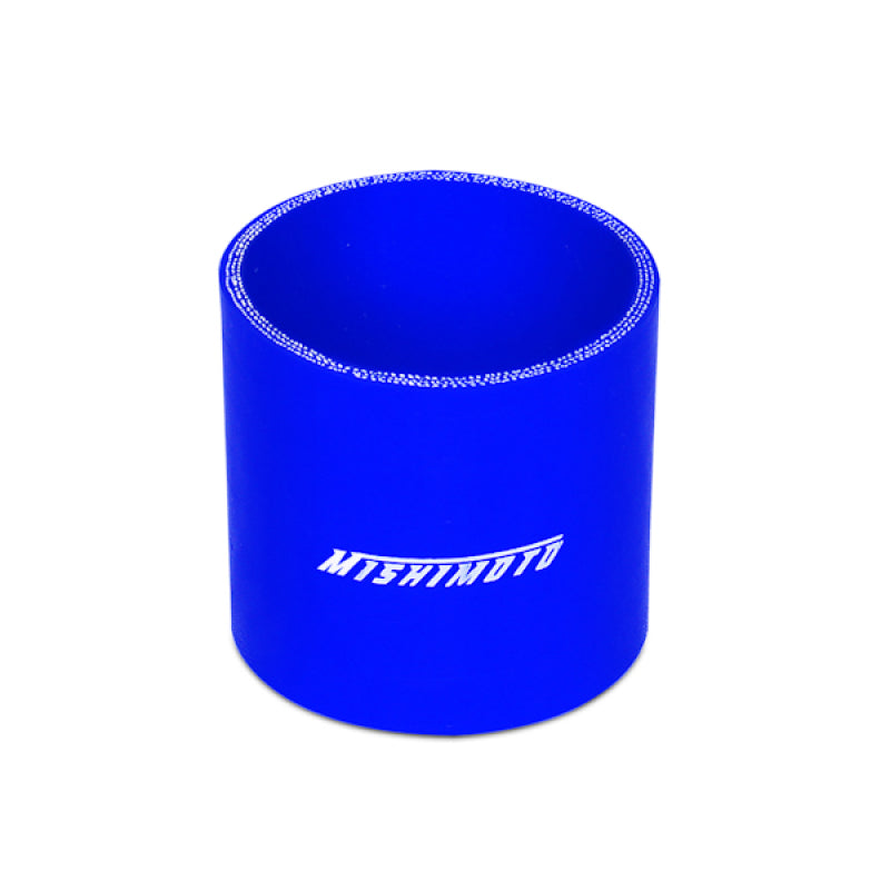 Mishimoto 3.0 Inch Blue Silicone Straight Coupler - Durable High-Performance Hose Connector