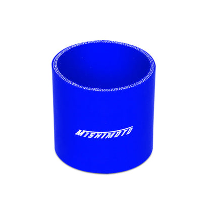 Mishimoto 3.0 Inch Blue Silicone Straight Coupler - Durable High-Performance Hose Connector