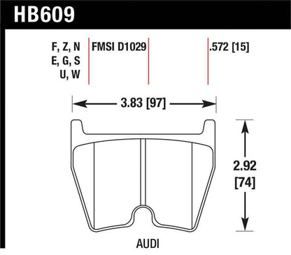 Hawk 08-11 Audi R8/07-08 RS4/03-04 RS6 / 02-03 VW Phaeton DTC-60 Front Race Brake Pads