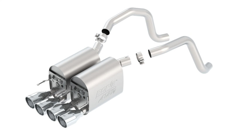 Borla ATAK Exhaust System for Chevrolet Corvette 2005-2008, 2006-2013 Z06 and ZR1 Models with 6.0L/6.2L V8 – Aggressive Sound, T-304 Stainless Steel Tips
