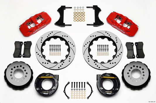 Wilwood AERO4 Rear Brake Axle Kit with 14-Inch Rotors for Chevy C10 and GMC C15 - High-Performance Disc Brake Upgrade