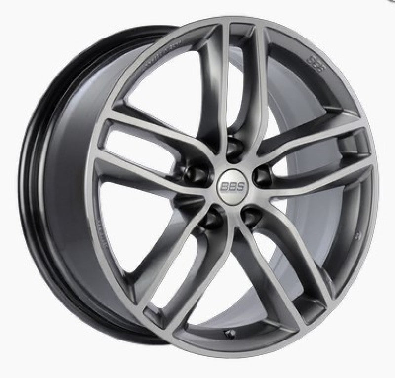 BBS SX 19x8.5 Inch 5x112mm Offset Alloy Wheel with Gloss Platinum Diamond Cut Finish