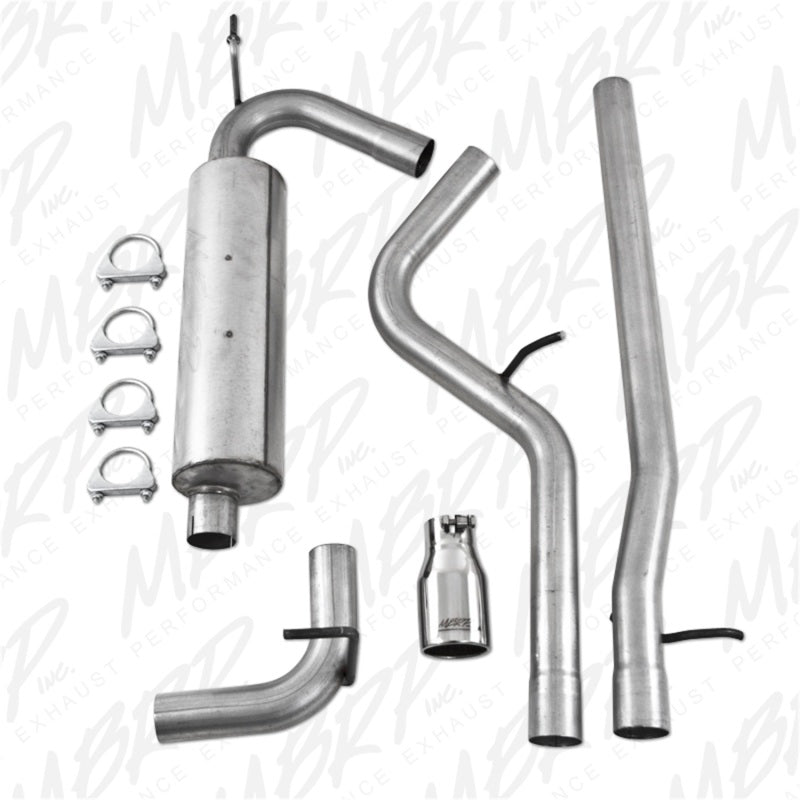 MBRP Armor Lite Series Cat Back Exhaust System for 2007-2011 Jeep Wrangler 4-Door 3.8L V6