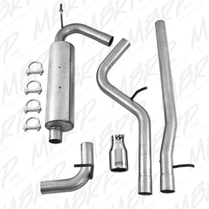 MBRP Armor Lite Series Cat Back Exhaust System for 2007-2011 Jeep Wrangler 4-Door 3.8L V6
