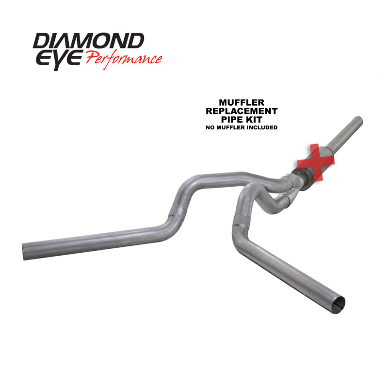 Diamond Eye Performance 4-inch Catback Exhaust System Kit for 2004.5-2007.5 Dodge Ram 2500 with 5.9L Cummins Engine