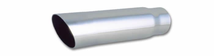 Vibrant 3-inch Round Stainless Steel Truck/SUV Exhaust Tip – Single Wall Angle Cut, 11 inches Long