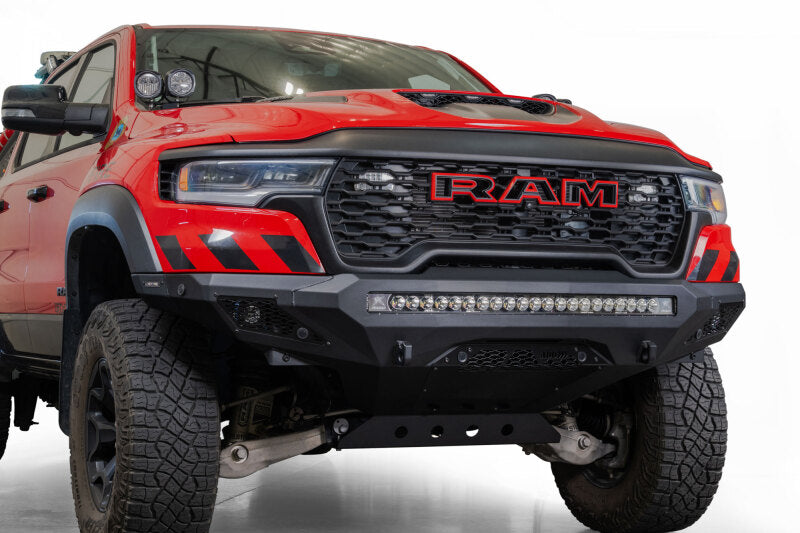 Addictive Desert Designs 2025 Ram RHO Stealth Fighter Front Bumper with LED Light Mounts and D-Ring Clevises