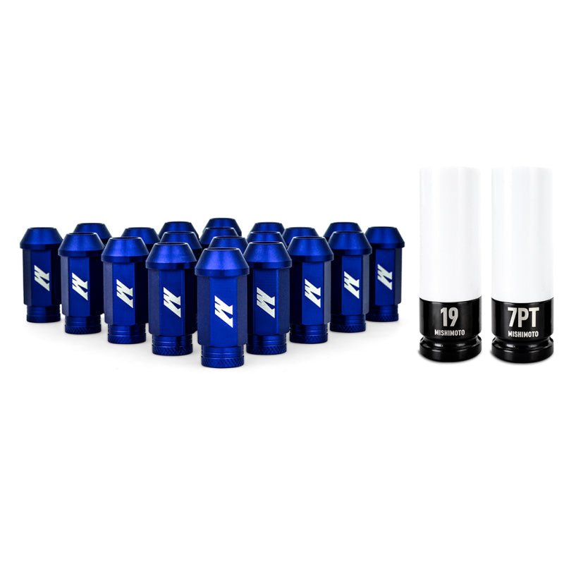 Mishimoto Aluminum Locking Lug Nuts M12x1.25 20-piece Set in Blue