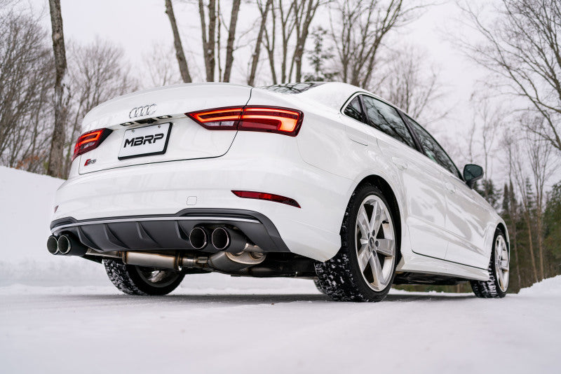 MBRP Armor Pro Series S46013CF Cat Back Exhaust System for 2015-2018 Audi S3 and RS3 with Carbon Fiber Tips