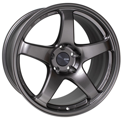 Enkei PF05 17x8 Alloy Wheel with 5x114.3 Bolt Pattern and 35mm Offset in Dark Silver Finish