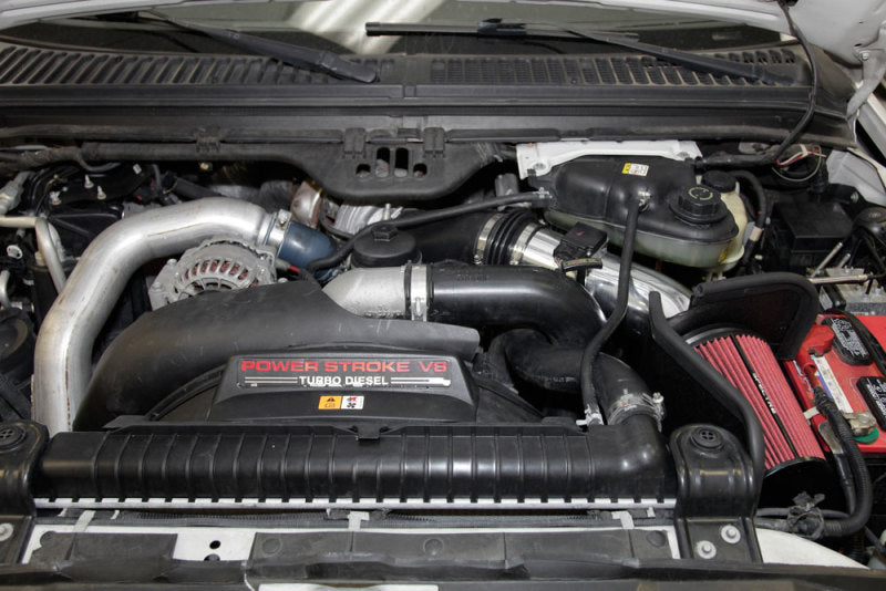 Spectre 03-07 Ford Super Duty V8-6.7L Diesel Air Intake Kit with Red Filter and Polished Aluminum Tubing