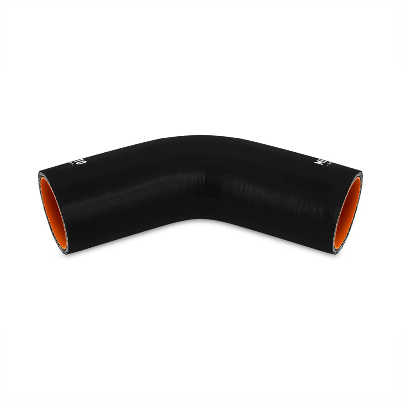 Mishimoto 4-inch 45 Degree Silicone Coupler - Black, High-Performance Automotive Hose Connector