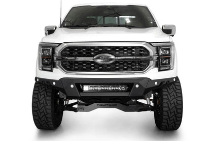 Addictive Desert Designs Black Label Front Bumper for Ford F-150 2021-2022 – Satin Black with 20-Inch LED Light Bar Mount