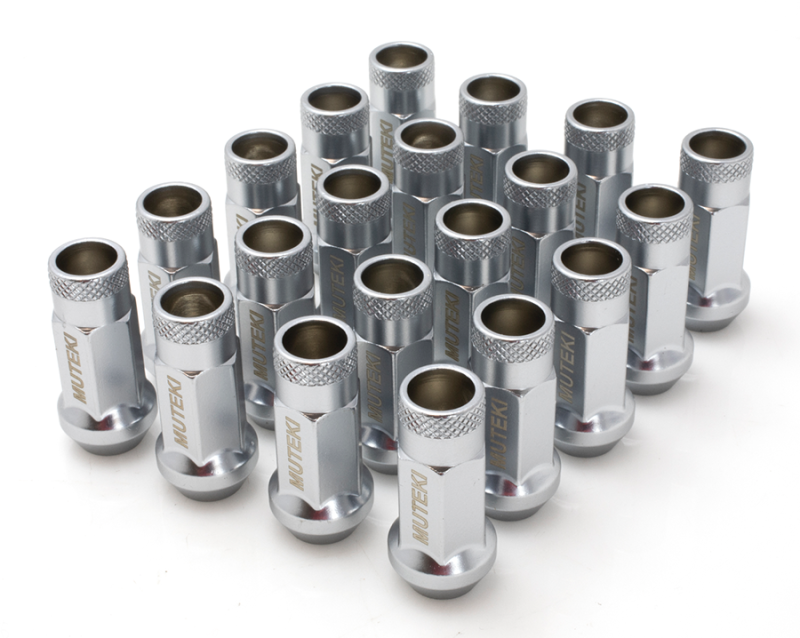 Wheel Mate 12x1.50 Muteki SR48 Satin Silver Open End Lug Nuts - Part #32906SS