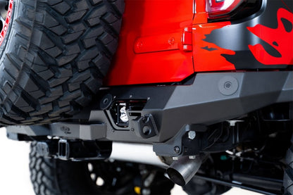 Addictive Desert Designs 21-22 Ford Bronco Bomber Rear Bumper with Mounts for Cube Lights in Hammer Black