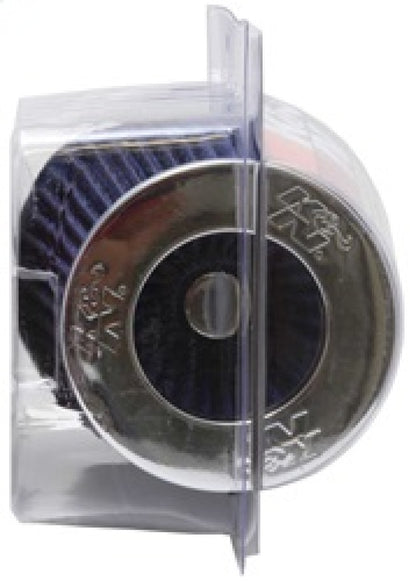 K&N Engineering RG-1001BL Universal Chrome Round Tapered Air Filter - 4-Inch Flange ID, 1.125-Inch Flange Length, 5.5 Inches Height