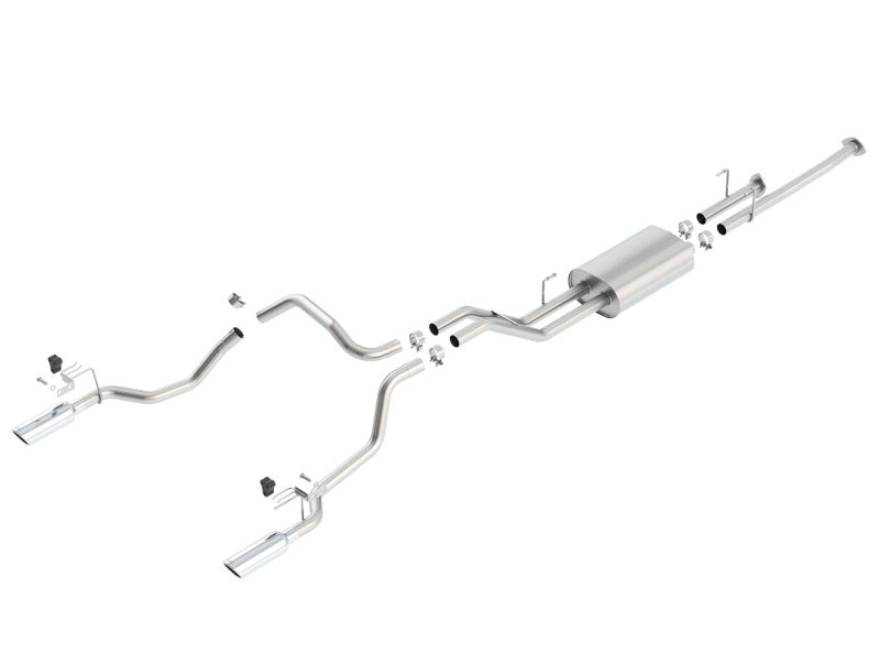 Borla Touring Cat-Back Exhaust System for 2014-2021 Toyota Tundra with 4.6L/5.7L V8 — Dual Split Rear Exit