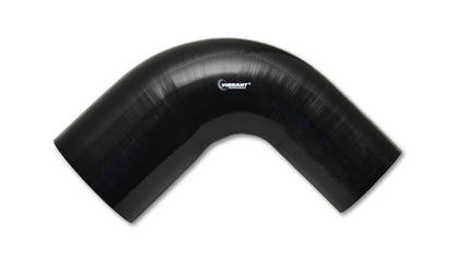 Vibrant 4 Ply Reinforced Silicone 90 Degree Transition Elbow - 2.5 in. I.D. to 2.75 in. I.D. Black