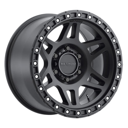 Method MR312 17x8.5 Black Wheel with 6x5.5 Bolt Pattern and Beadlock-Style Lip