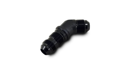 Vibrant -3AN Bulkhead Adapter 45 Degree Elbow Fitting in Black