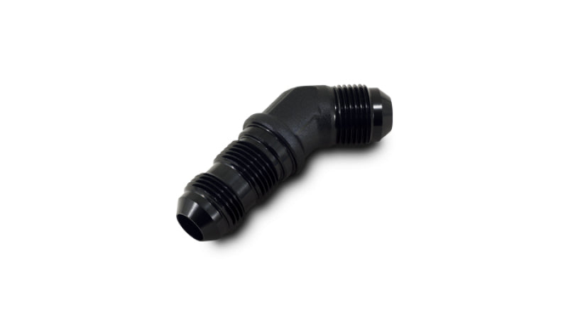 Vibrant -6AN Bulkhead Adapter 45 Degree Elbow Fitting in Anodized Black