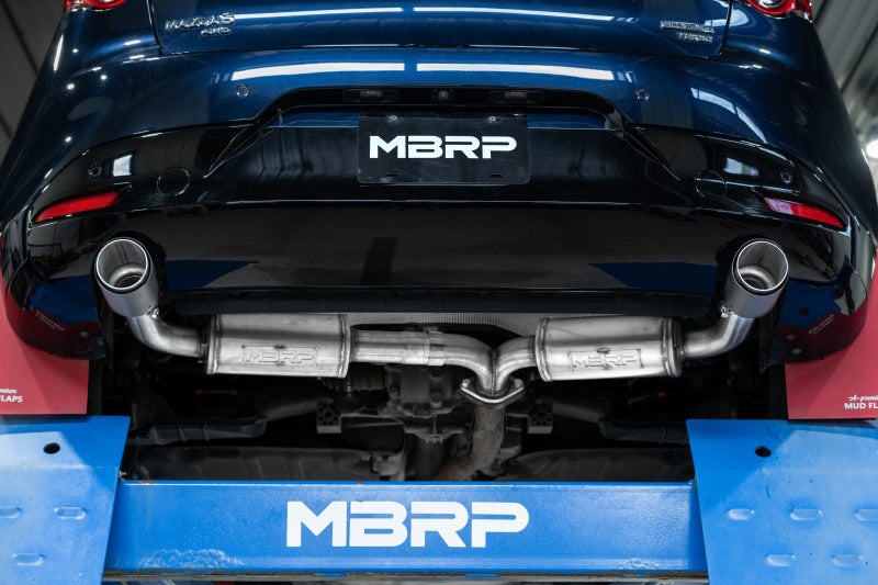MBRP Armor BLK Series Axle Back Exhaust System for Mazda 3 2019-2022 with Carbon Fiber Tips – T304 Stainless Steel