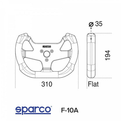 Sparco F10A Suede Black Steering Wheel - Model 015P270SSN for Automotive Performance and Style