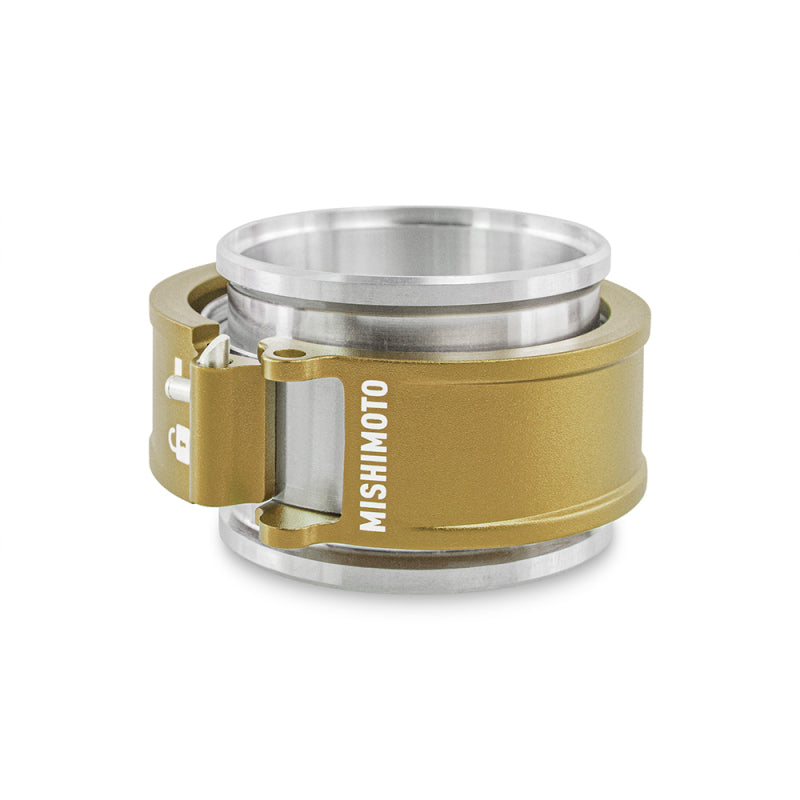 Mishimoto 2.5-inch Quick Release Clamp Assembly - Gold for Automotive Piping and Hoses