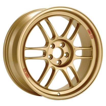 Enkei RPF1 18x8 Gold Wheel with 5x100 Bolt Pattern and +45mm Offset for Subaru WRX & STI
