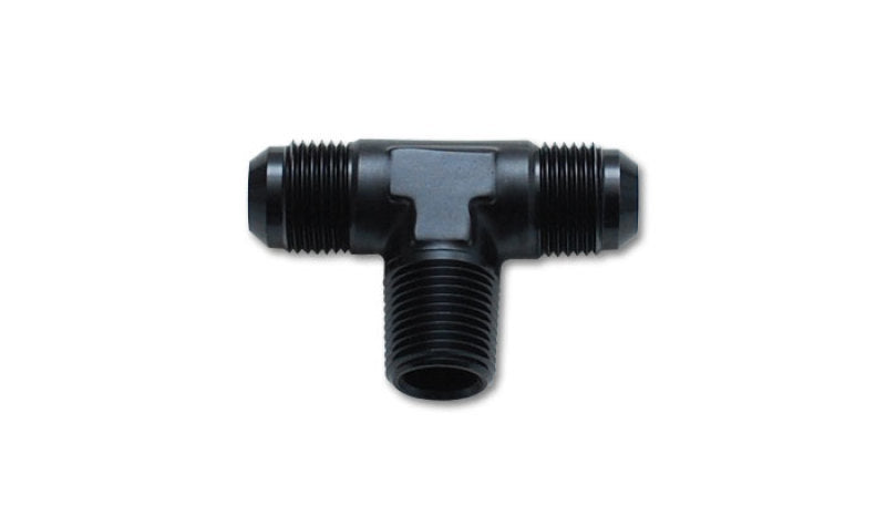 Vibrant -12AN x 3/4 inch NPT Flare to Pipe Tee Adapter Fitting - Aluminum