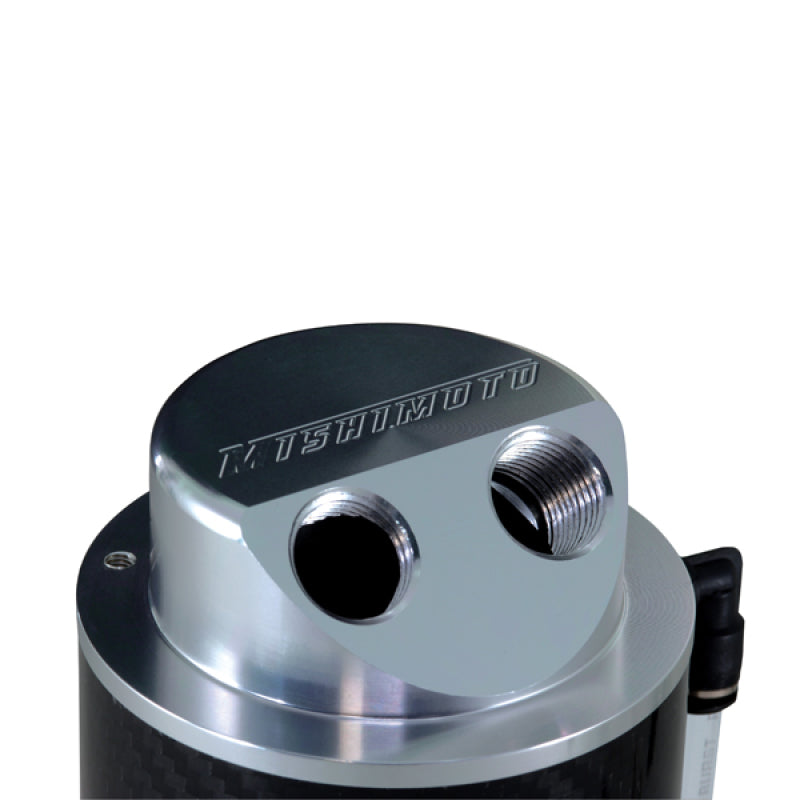 Mishimoto Carbon Fiber Oil Catch Can with 10mm Fittings – Engine Oil Separator for Performance Vehicles
