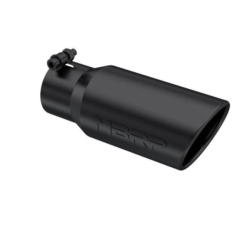 MBRP Universal Black Series Exhaust Tip 4 Inch OD, 3 Inch Inlet, 10 Inch Length, Angled Rolled End