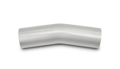 Vibrant 3.5 inch OD T304 Stainless Steel 15 Degree Mandrel Bend with 5 inch Leg Length