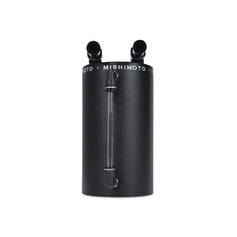 Mishimoto Large Aluminum Oil Catch Can - Wrinkle Black for Automotive Performance