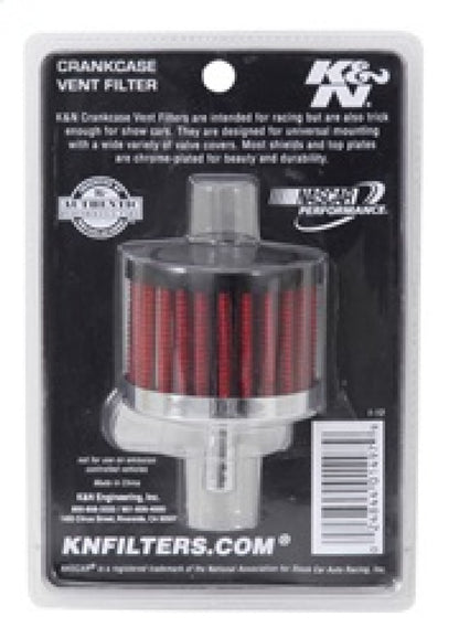 K&N Engineering 62-1000 Steel Base Crankcase Vent Filter with 3/8 Inch Tube