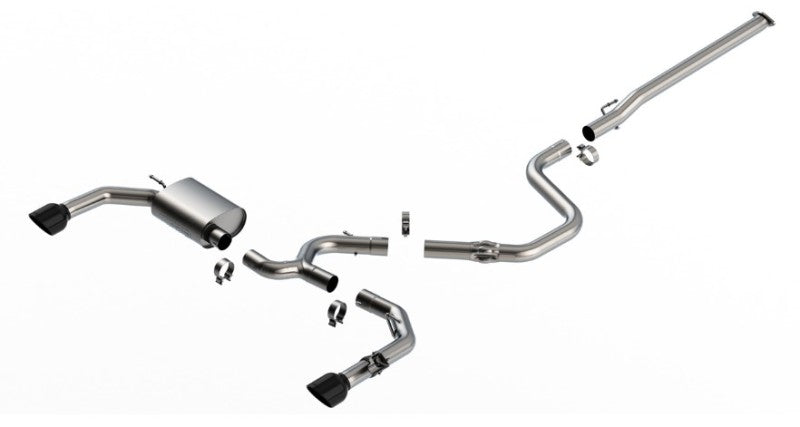 Borla ATAK Cat-Back Exhaust System for 2022-2023 Hyundai Elantra N 2.0L Turbo with Black Chrome Tips