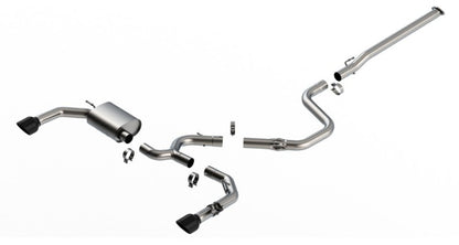 Borla ATAK Cat-Back Exhaust System for 2022-2023 Hyundai Elantra N 2.0L Turbo with Black Chrome Tips