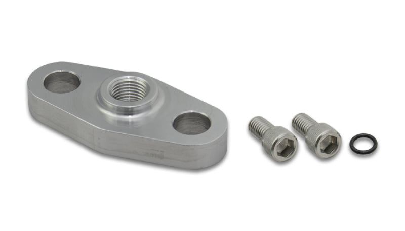 Vibrant Alum Turbo Oil Inlet Flange with -4AN Male for Garrett GT Series Turbochargers
