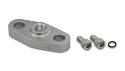 Vibrant Alum Turbo Oil Inlet Flange with -4AN Male for Garrett GT Series Turbochargers