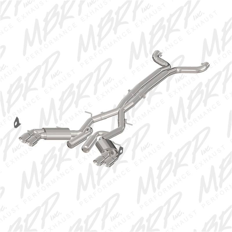 MBRP Armor Plus Series 3-inch Dual Cat-Back Exhaust System with Quad Tips for Chevrolet Camaro (2016-2021) | T409 Stainless Steel