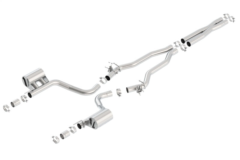Borla ATAK Cat-Back Exhaust System for 2015-2023 Dodge Charger SRT Hellcat 6.2L V8 with Active Valves and Merge X-Pipe