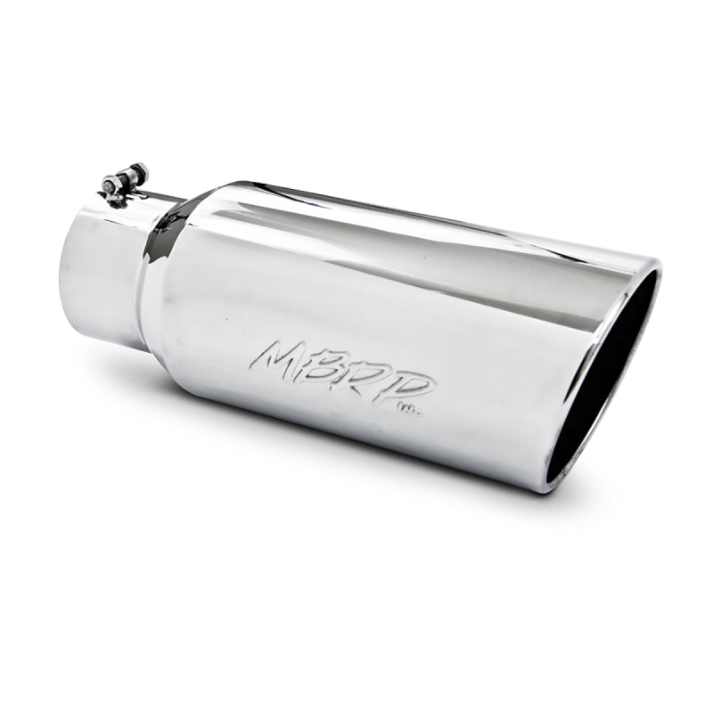 MBRP Universal Exhaust Tip 7-Inch O.D. Rolled End with 5-Inch Inlet - T304 Stainless Steel