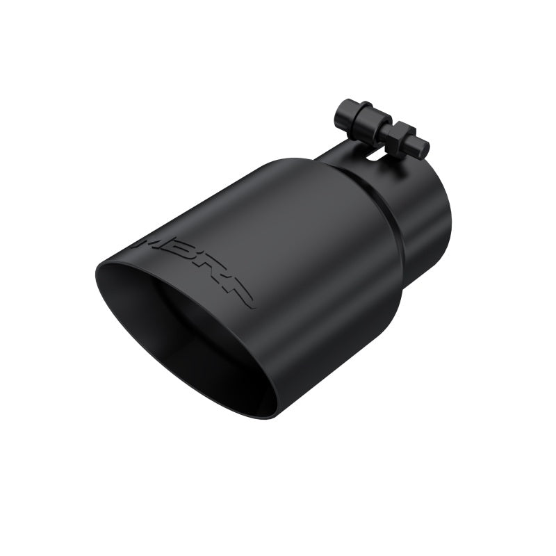 MBRP T5122BLK Black Exhaust Tip – 3-inch Round Inlet, 4-inch Outlet, Dual Wall, Angled Design for 3-inch Exhausts